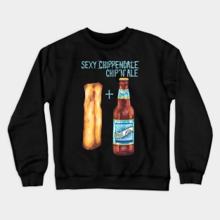 Cute Food Pun - Sexy Chip 'N" Ale Crewneck Sweatshirt